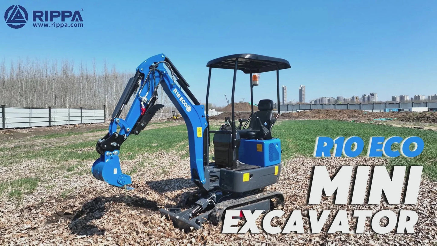 Rippa R10 Excavator Side Control B&S Engine, Hydraulic Thumb/Bucket/Telescopic Track/Swing Boom