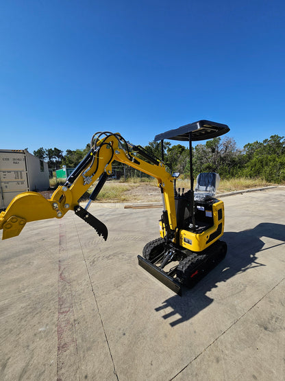 2025 1 TON, Mini Excavator w/ Canopy, Kubota Diesel, Bucket/Hydraulic Thumb