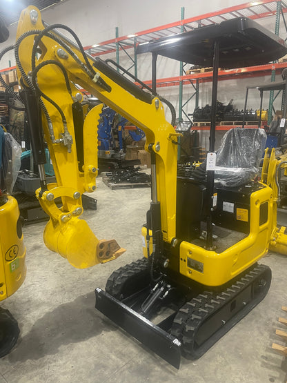 1 TON R319 Mini Excavator w/ Canopy:B&S XR210 EPA Gas Bucket/Hydraulic Thumb