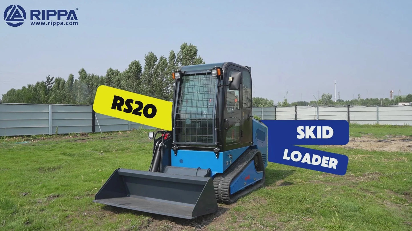 Rippa RS20 Skid Steer with Kubota Engine, Pilot Tracks