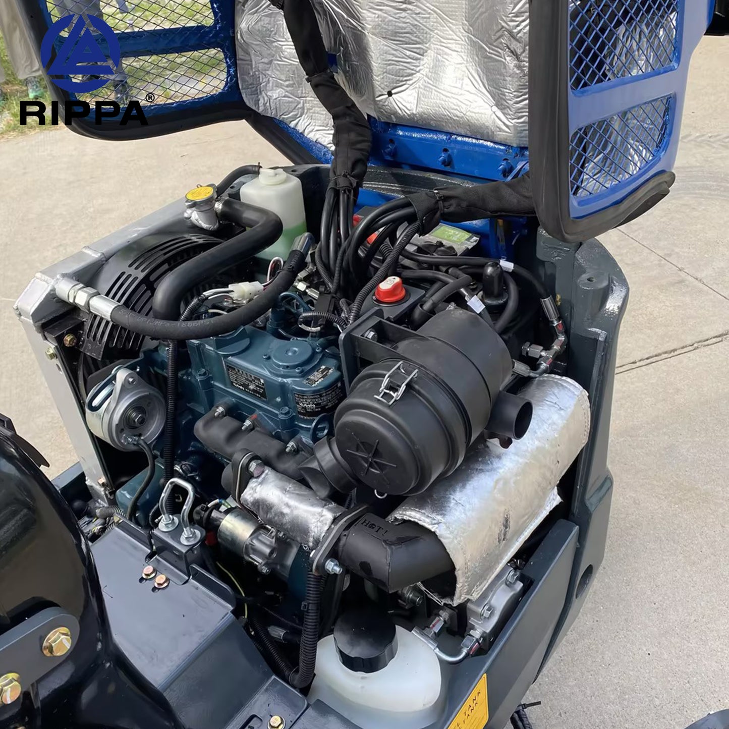 Rippa R13-2 Pro With Expansion Tracks and Swing Boom, Kubota Engine