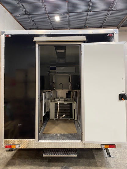 2024 7x11 Black Food/Drink Concession Trailer, In Stock in Austin, TX