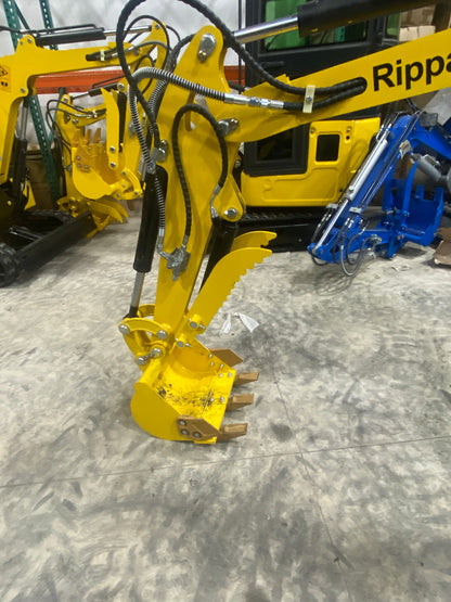 Rippa Mini Excavator with Kubota D902 Diesel, Canopy, Pilot Controls